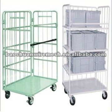 Galvanized collapsible tall storage shelving on wheels with reasonable price in store(manufacturer)